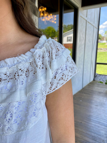 Off The Shoulder Cream Blouse