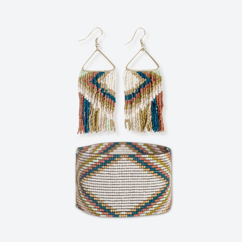 Paige & Brooklyn beaded set Desert