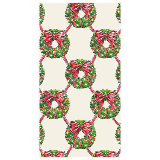 Holiday Wreath Guest Napkins
