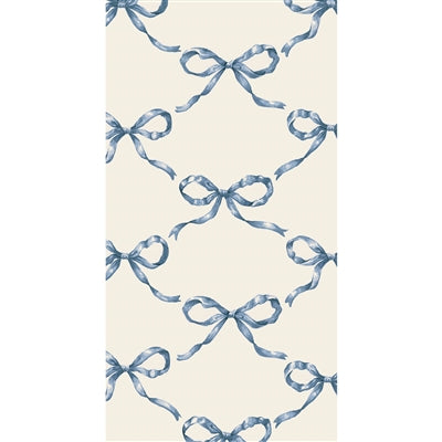 Heirloom Blue Bow Guest Napkin - Pack  of 16