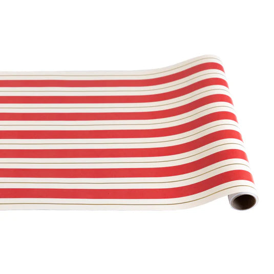 Red and Gold Awning Stripe Runner 20"x25'