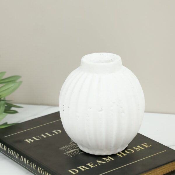 White Lined Vase