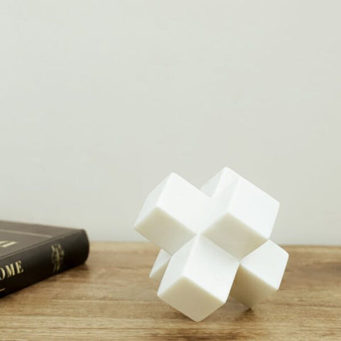 WHITE MARBLE PUZZLE CUBE