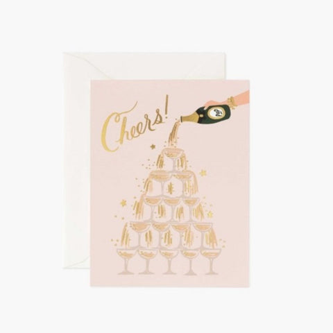 Champagne Tower Cheers Card