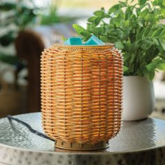 Illumination Fragrance Warmer Wicker Lantern