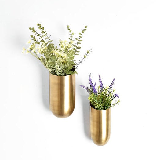 Brass Hanging Vases