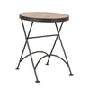 Round Folding Side Table, Sand/Black