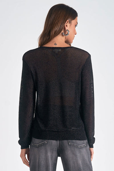 Black Sweater Metallic