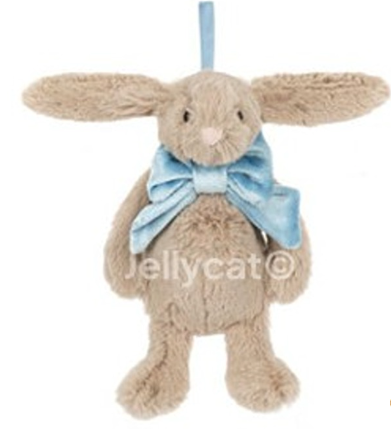 Bashful Beige Bunny Ornament