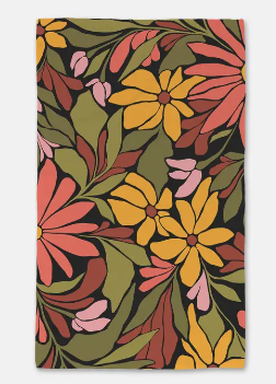 Blooming Black Luxe Hand Towel