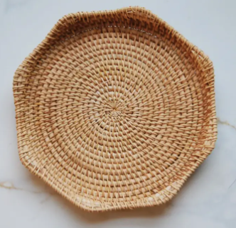 Natural Rattan Woven Tray, Small