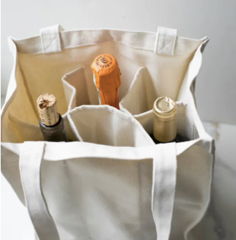 Wine Carrier Canvas Tote Reusable Bag
