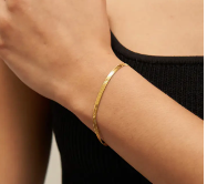 Waterproof Gold Dainty Herringbone Bracelet
