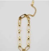 Waterproof Gold Oval Links Bracelet