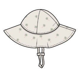 Palm Trees - Wide Brim Sun Hat
