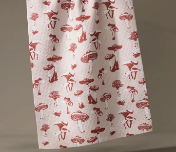 Autumn Mushrooms Tea Towel