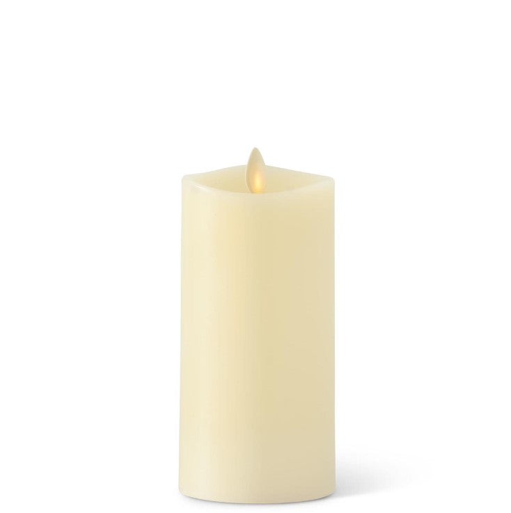 3 x 6.5 Inch Ivory Wax Indoor Pillar Luminara Candle