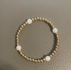 Gold Filled Bracelet with 4 Gemstones