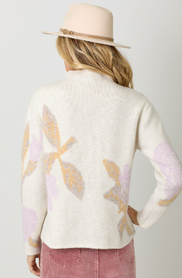 FLORAL PRINT SWEATER