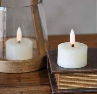 S/2 CREAM TEALIGHT LED CANDLES