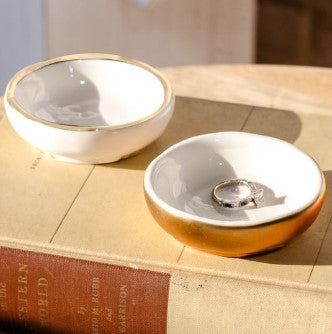 GOLD/WHT JEWELRY TRAYS