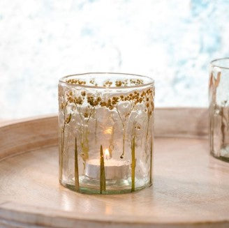 3.5"H PRESSED BABY'S BREATH JAR