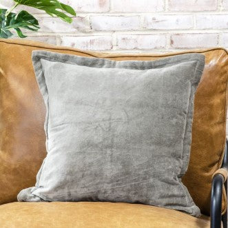 18 X 18 SLATE VELVET PILLOW