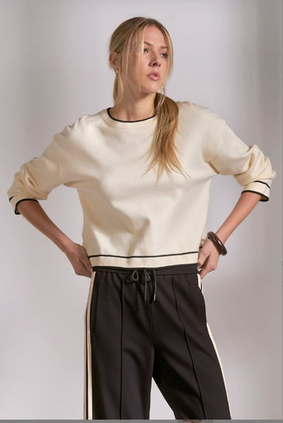 Crewneck Contrast Sweater