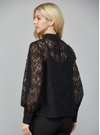 High Neck Lace Blouse