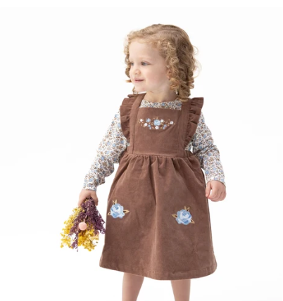 Hazel Floral - Pinafore Dress And Long Sleeve Bodysuit Set