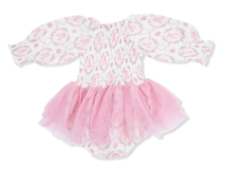 Cameo Ballet Shoes - Long Sleeve Smocked Bubble With Tutu