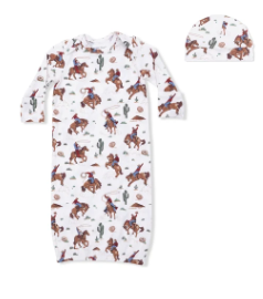 Buckaroo Western - Lap Shoulder Gown & Beanie Hat