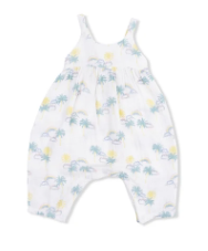 Palm Trees And Rainbows - Tie Back Romper