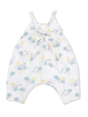 Palm Trees And Rainbows - Tie Back Romper