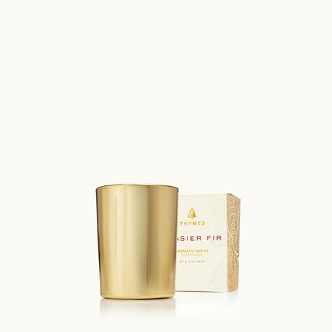 Frasier Fir Votive Candle - Gold