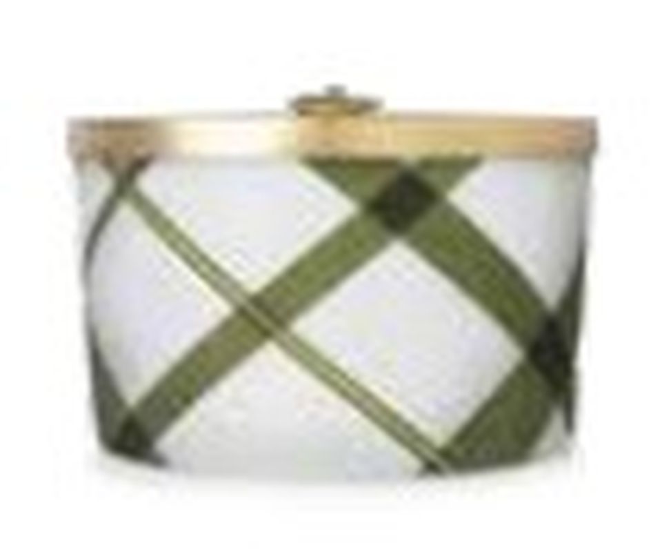 Frasier Fir Large Poured Candle, Plaid