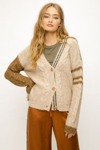 Color Block Cardigan