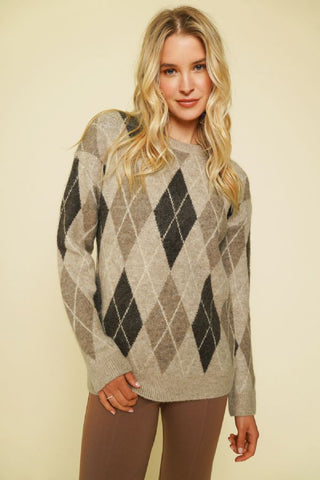 Argyle Pattern Sweater