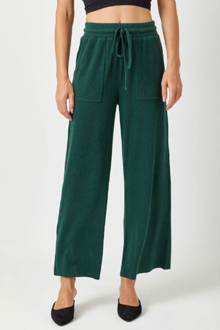 TEXTURED KNIT STRAIGHT PANTS