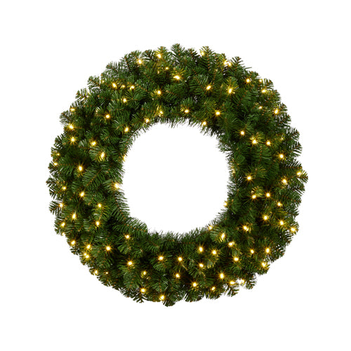 30" PRE-LIT OREGON FIR WREATH