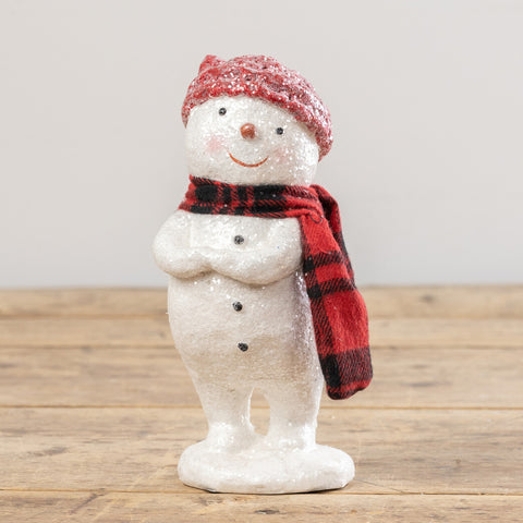 7.5" RED STOCKING CAP SNOWMAN