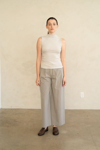 Tailored Pinstripe Wide Leg Trouser