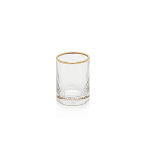 Optic Shot Glass with Gold Rim