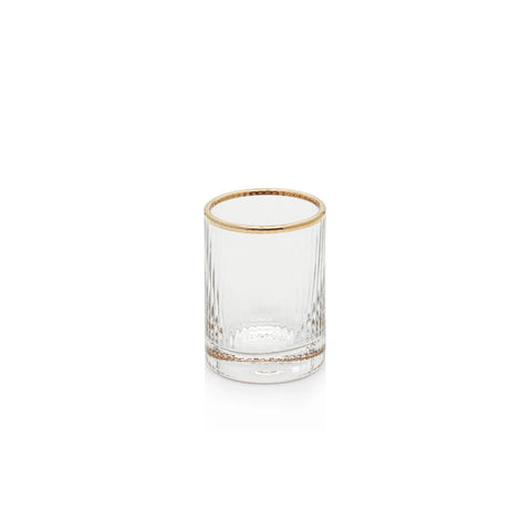 Optic Shot Glass with Gold Rim