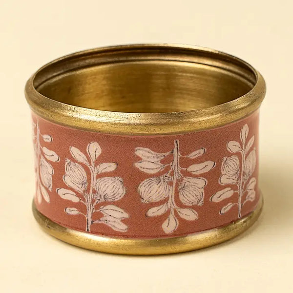 Arbor Enameled Napkin Ring, Rose