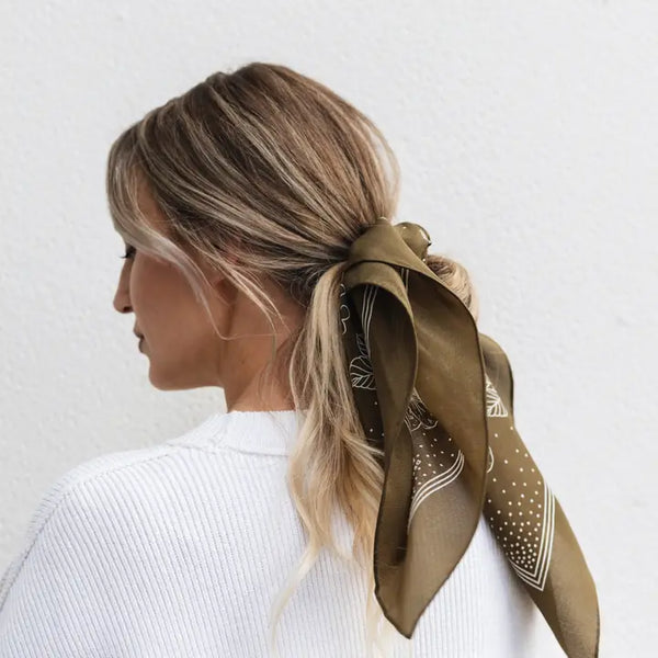 100% Silk Bandana Scarf