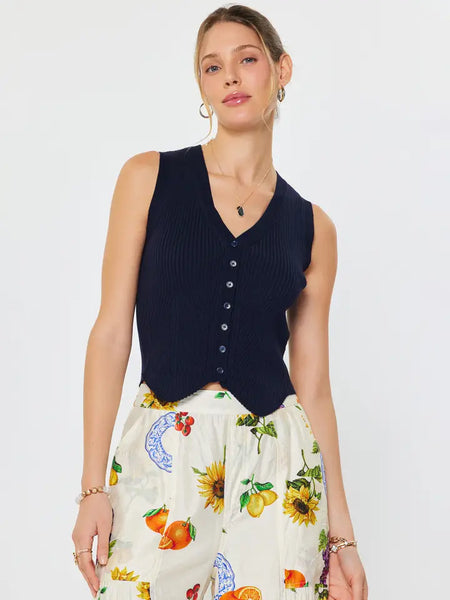 Sleeveless Buttoned Sweater Vest