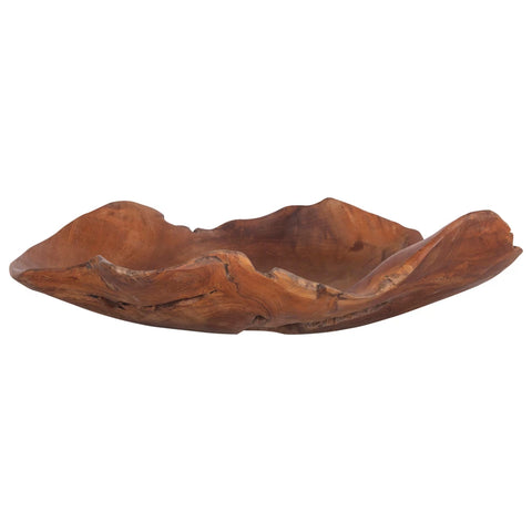 Hand-Carved Teak Wood Bowl