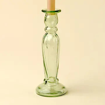 Vero Glass Candlestick , Green
