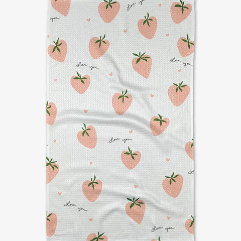 Sweet Strawberries Tea Towel
